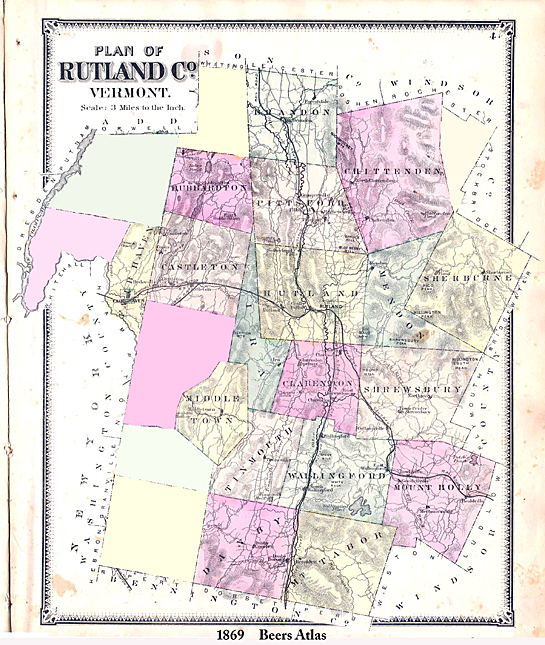 rutland fuel company service area 1869 Beers Atlas